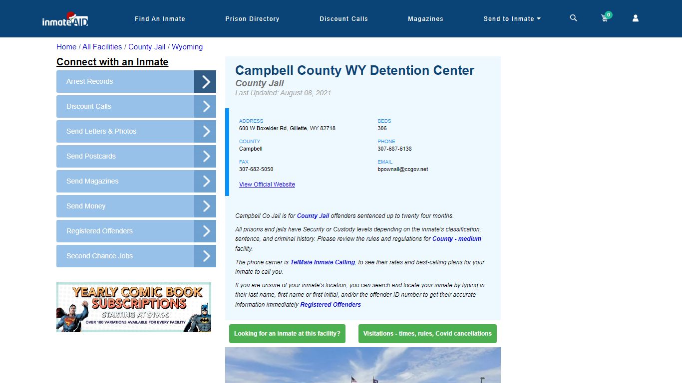 Campbell County WY Detention Center - Inmate Locator - Gillette, WY
